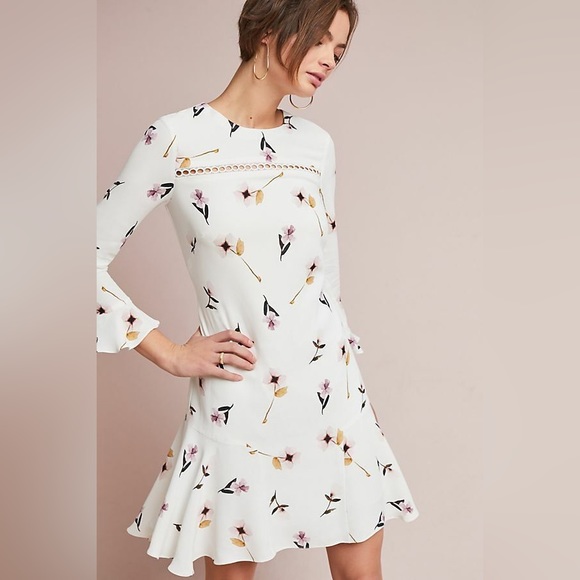 Shoshanna Floral Print Mini Dress Size 6P - Picture 2 of 9